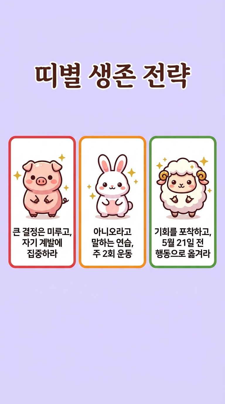 띠별 생존 전략