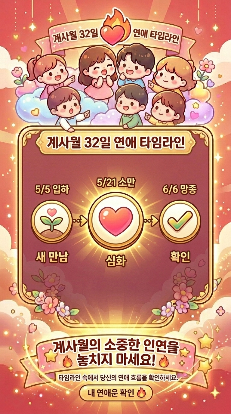 계사월 32일, 시기마다 다릅니다