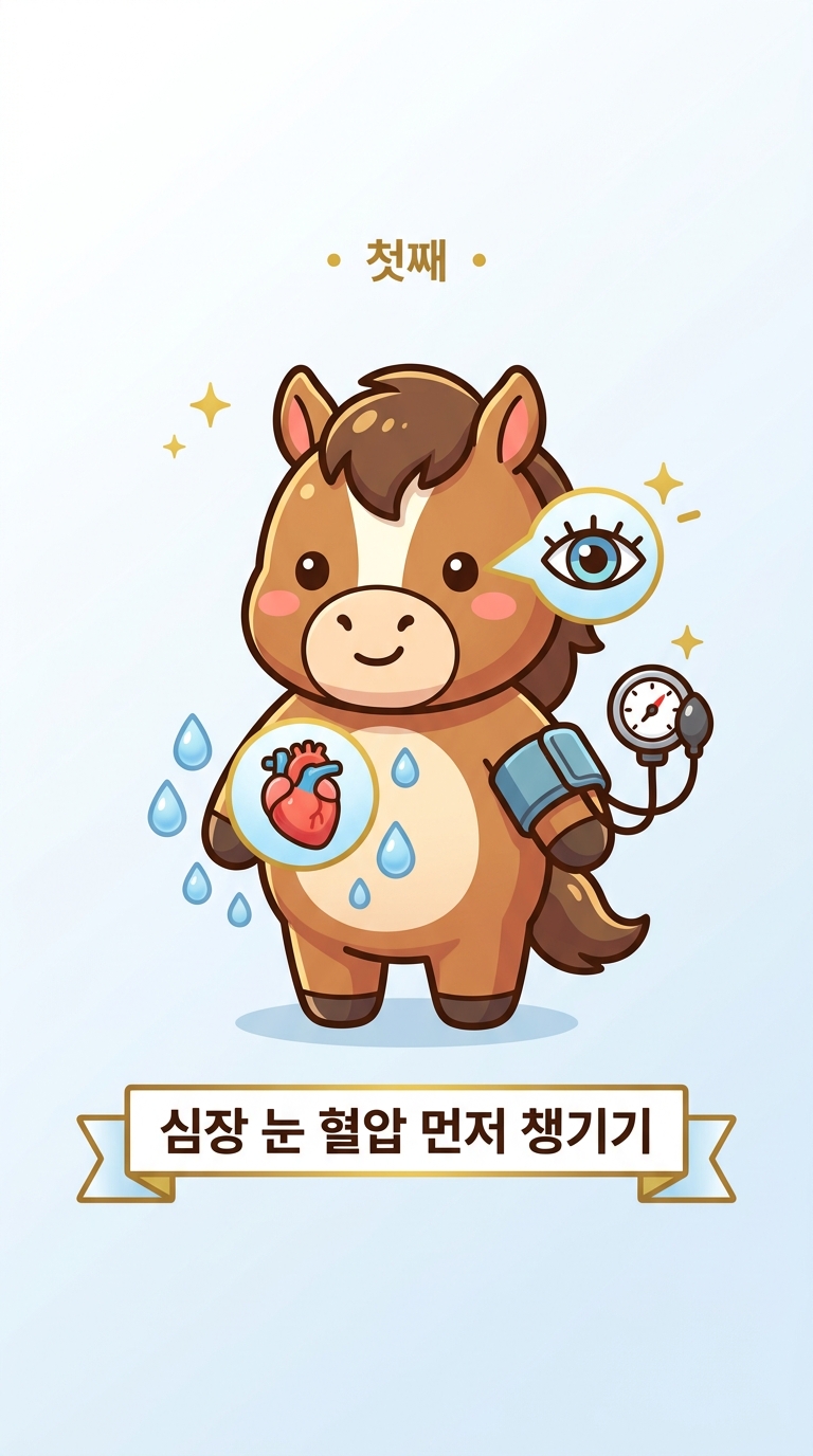 첫째, 심장과 눈을 먼저 챙기세요