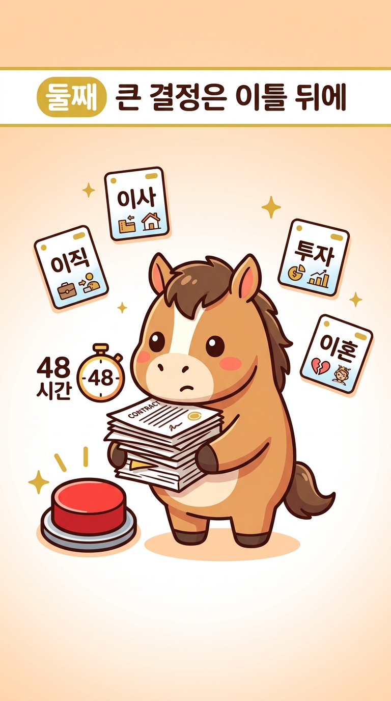 둘째, 6월에 큰 결정은 48시간 미루세요