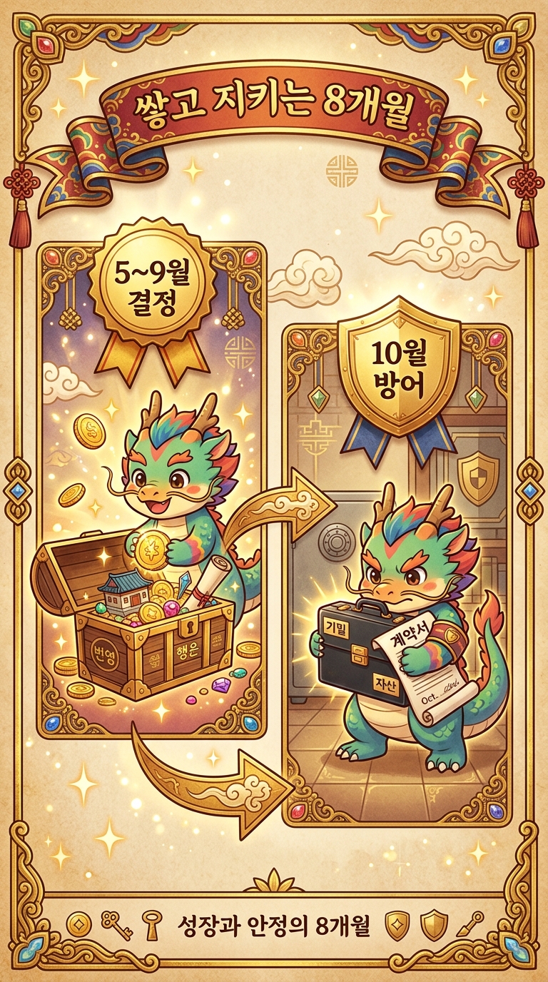 상반기에 쌓고, 10월은 지켜요