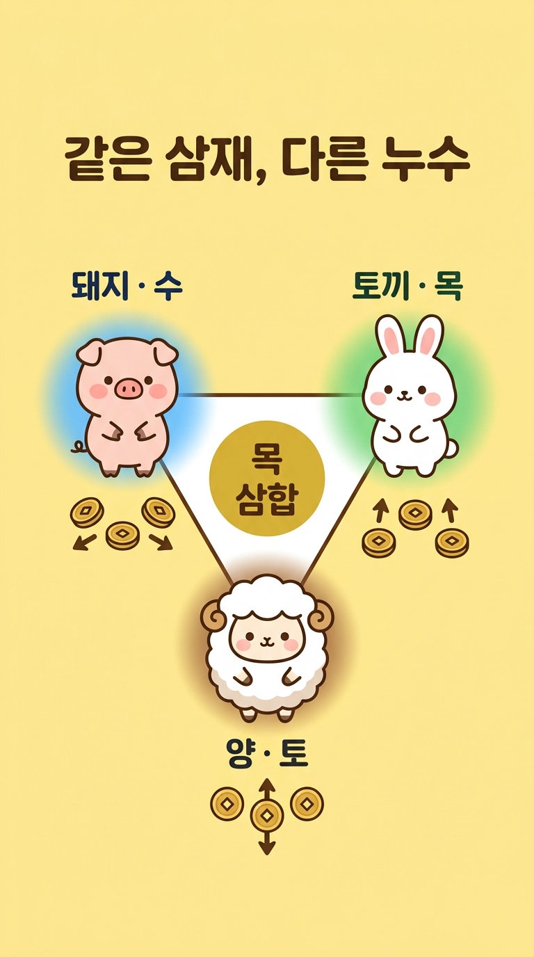 세 띠가 다르게 새요