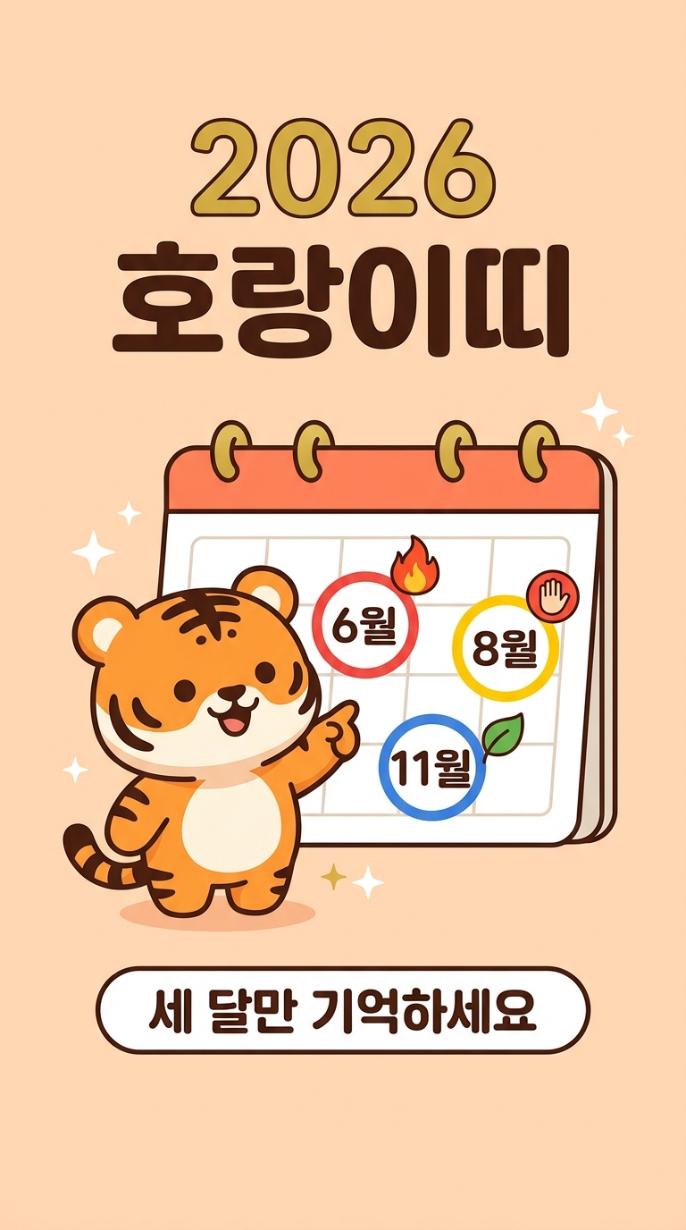 호랑이 2026, 세 달만 기억하세요