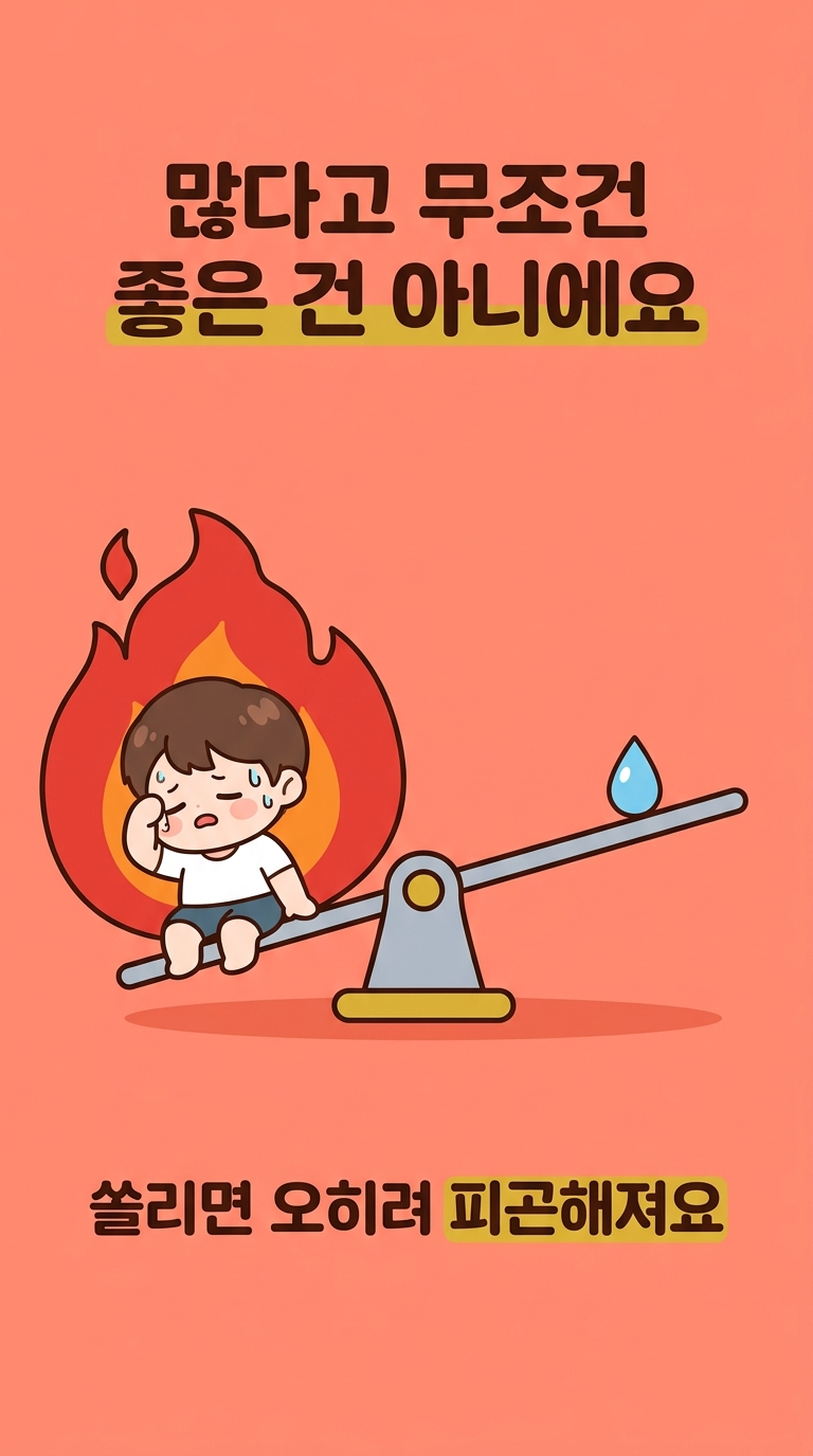 많다고 무조건 좋은 건 아니에요