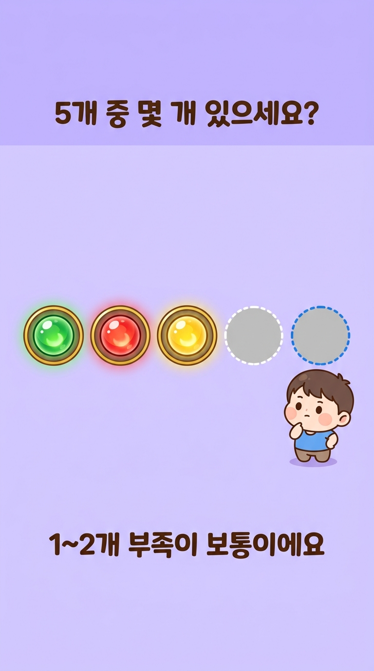 5개 중 몇 개 있으세요?