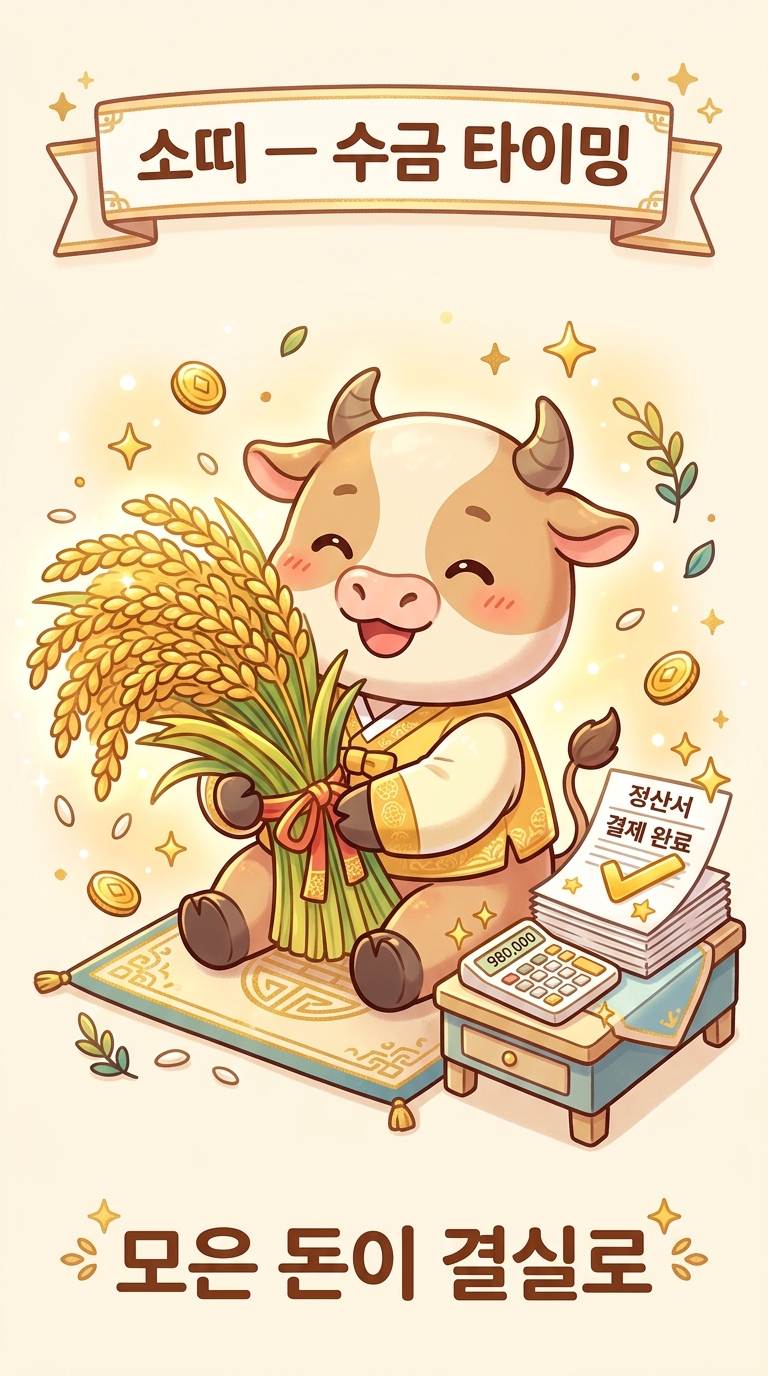 소띠 = 모은 돈이 결실