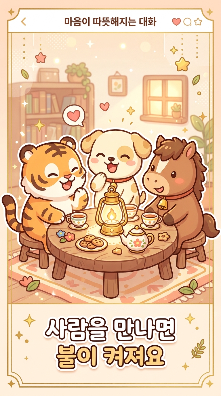 사람을 만나면 불이 켜져요