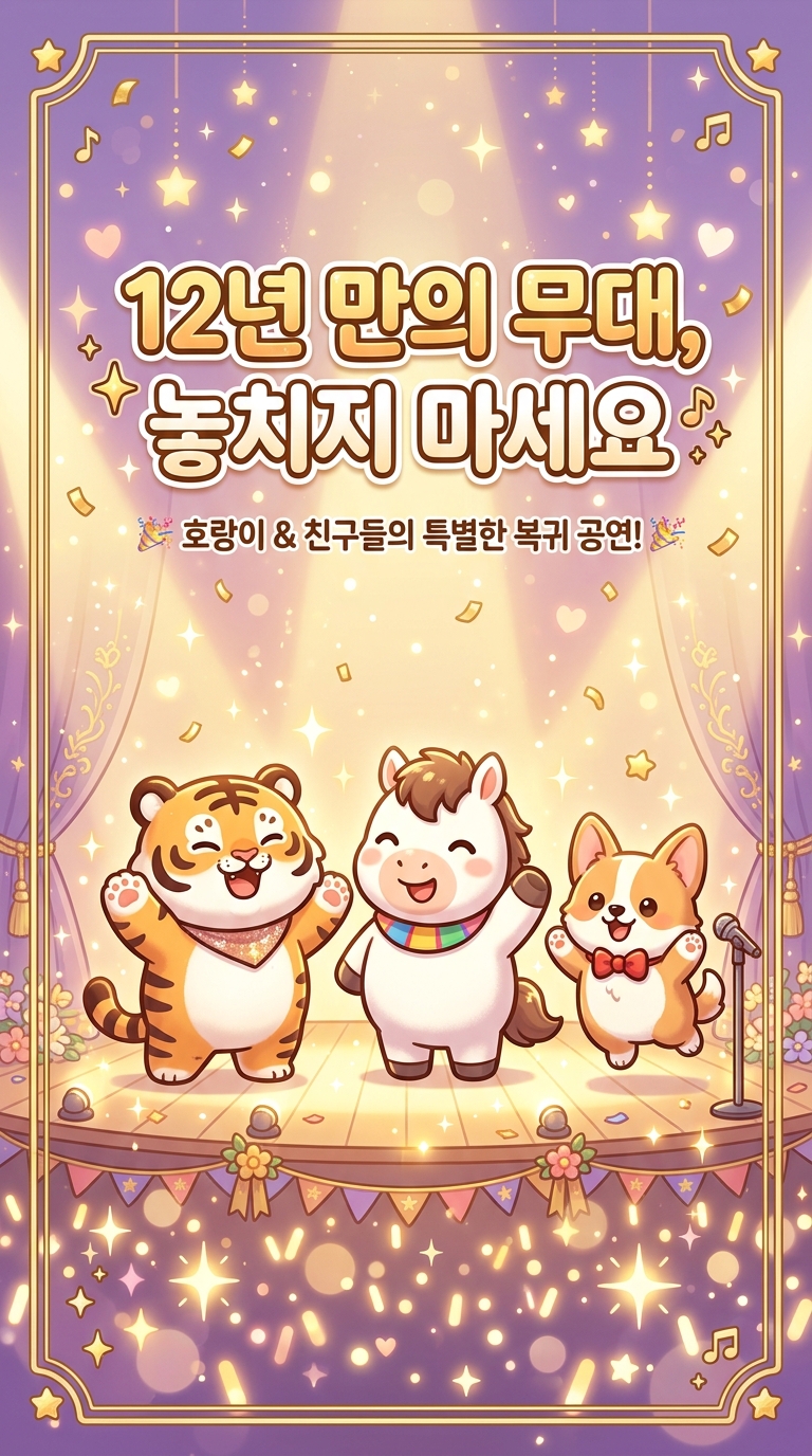 12년 만의 무대, 놓치지 마세요